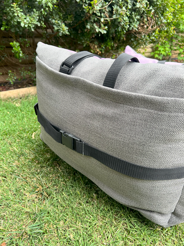 Bolso Transportador 2 en 1 para mascotas Modelo Gris Lila