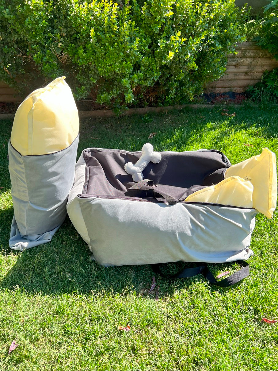 Bolso Transportador 2 en 1 para mascotas Modelo Gris/Gris